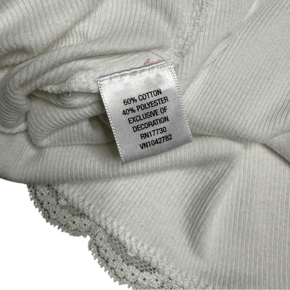 White Converse Ribbed Tank Top Size XL - Picture 4 of 5